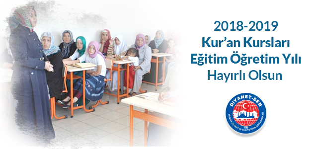 2018-2019 Kur’an Kursları Eğitim Öğretim Yılı Hayırlı Olsun 