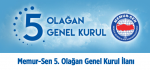 Memur-Sen 5. Olağan Genel Kurul İlanı