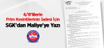 4/B'lilerin prim kesintilerinin iadesi için SGK'dan Maliye'ye yazı