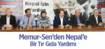 Memur-Sen’den Nepal’e Bir Tır Gıda Yardımı