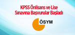 KPSS Önlisans ve Lise sınavına Başvurular Başladı