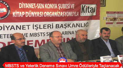 Umre Ödüllü MBSTS ve Yeterlik Deneme Sınavı Konya&#8217;da&#8230;