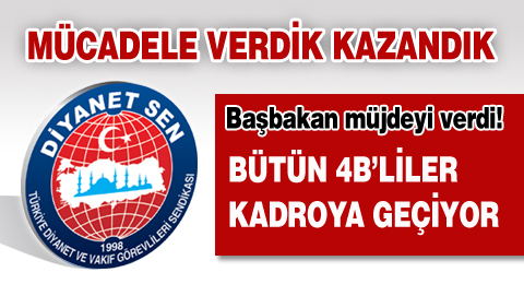 4B'li Personel Kadroya Geçiyor