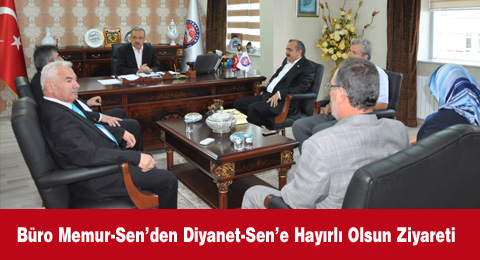 Büro Memur-Sen&#8217;den Diyanet-Sen&#8217;e Hayırlı Olsun Ziyareti